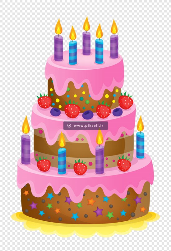 فایل png بدون زمینه و ترانسپرنت کیک چند طبقه