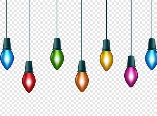 دانلود فایل png لامپ های تزئینی آویزی