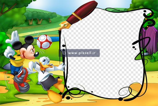 دانلود فایل png فریم و قاب با طرح میکی موس