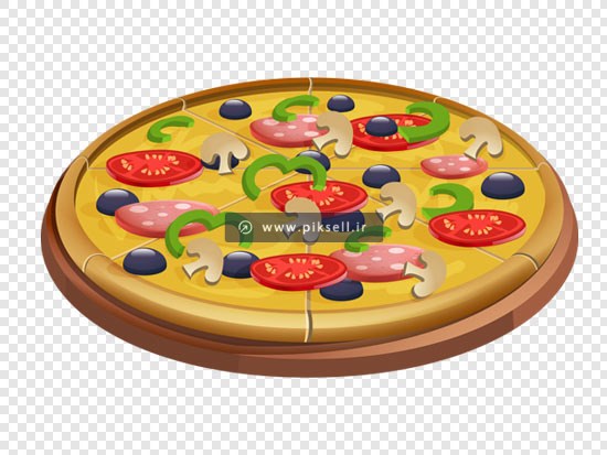 دانلود فایل png دوربری شده پیتزا بصورت گرافیکی
