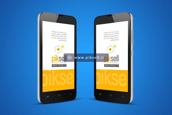 دانلود فایل psd لایه باز موکاپ گوشی موبایل از دو زاویه مختلف