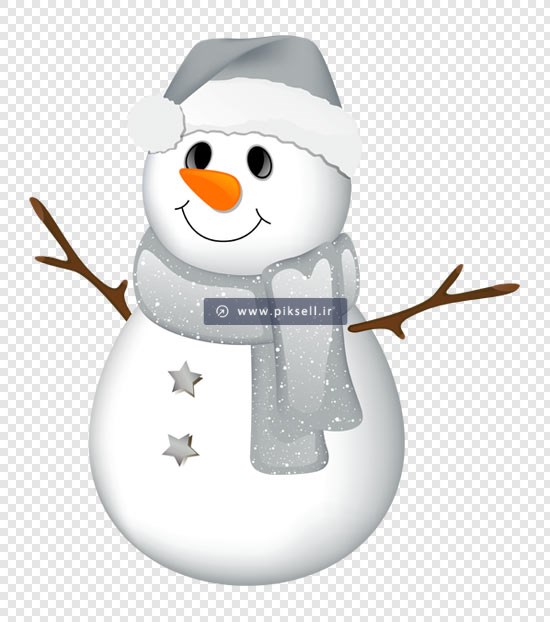 دانلود فایل png بدون زمینه آدم برفی کارتونی