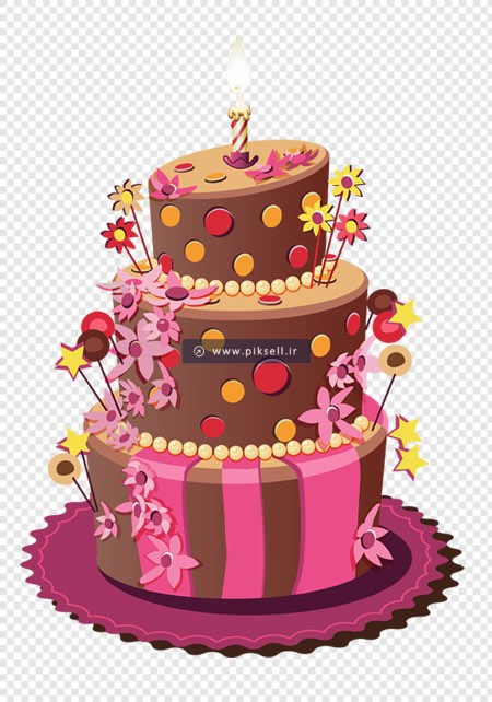 فایل png کیک چند طبقه بصورت دوربری شده