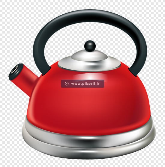 فایل png دوربری شده کتری قرمز رنگ بصورت ترانسپرنت