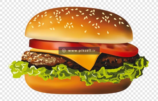 فایل png بدون زمینه همبرگز (فست فود)