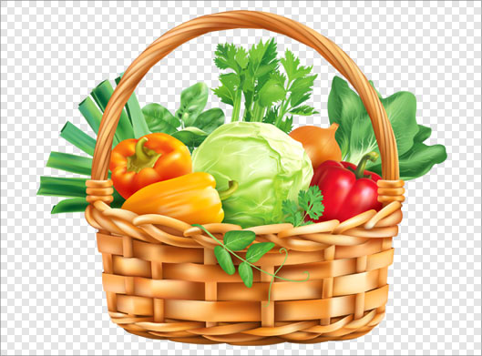 دانلود تصویر دوربری شده سبد صیفی جات