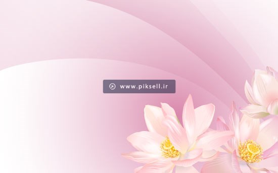 وکتور طرح پس زمینه با گل های نیلوفر صورتی