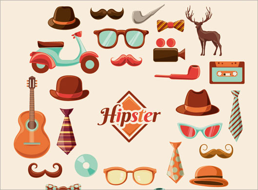 فایل وکتور مجموعه آیکون های فلت مختلف