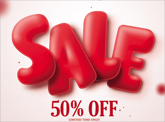 وکتور لایه باز بنر با طرح Sale با تخفیف 50 درصد