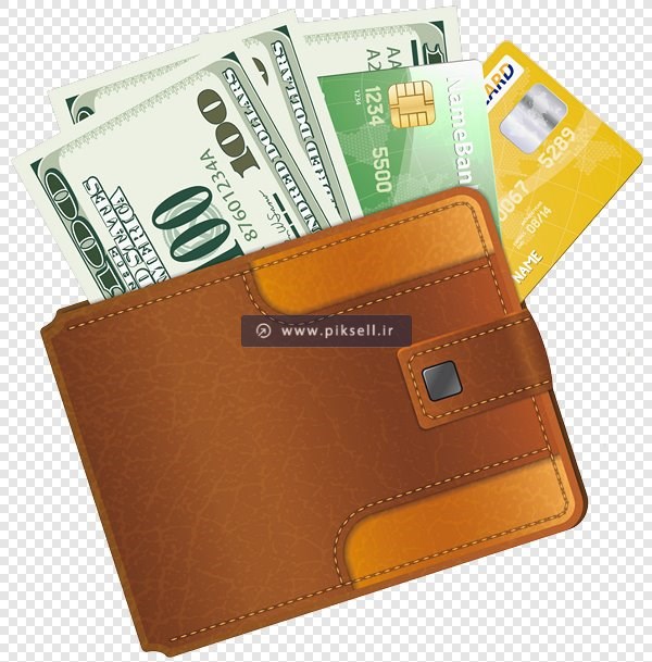 دانلود فایل png با طرح کیف چرمی پول