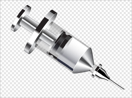 فایل png سرنگ فلزی بصورت ترانسپرنت