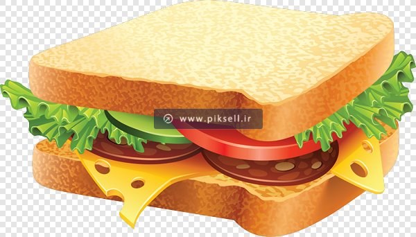 فایل دوربری شده سمبوسه و همبرگر بصورت گرافیکی