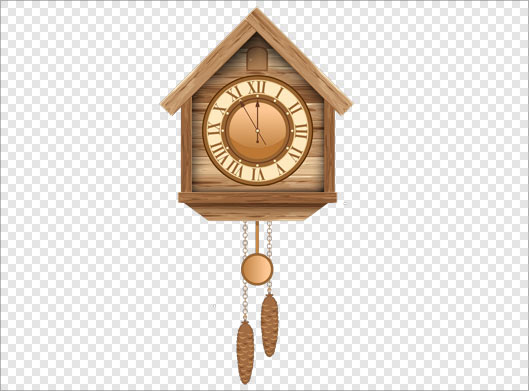 فایل دوربری شده ساعت آونگ دار چوبی با پسوند png