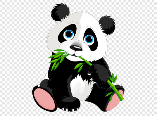 دانلود فایل png پاندای نشسته بصورت دوربری شده