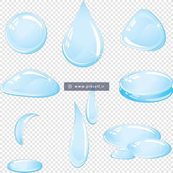 فایل png قطرات مختلف آب بصورت دوربری شده