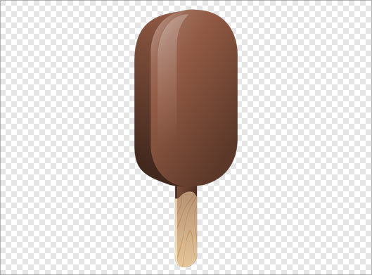 فایل دوربری شده بستنی چوبی کاکائویی با فرمت png