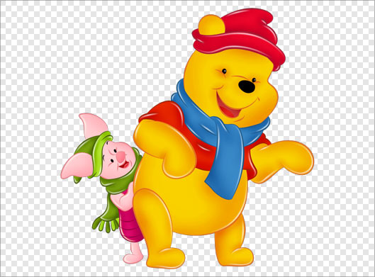 دانلود شخصیت کارتونی pooh بصورت دوربری شده png