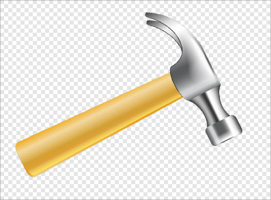 فایل دوربری شده چکش با دسته زرد