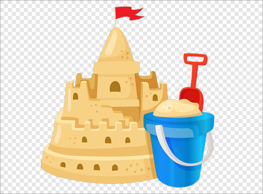 فایل Png سطل و قلعه شنی بصورت ترانسپرنت