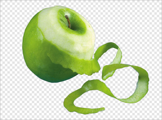 دانلود فایل png سیب سبز پوست کنده شده