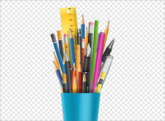 فایل png جامدادی و لوازم التحریر مختلف