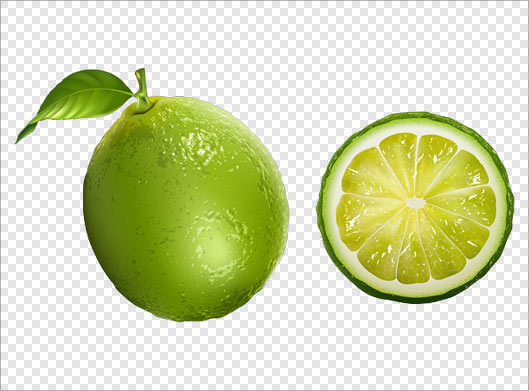 فایل دوربری شده و png لیموهای ترش قاچ شده