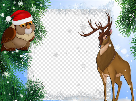 فایل png فریم و قاب با طرح کریسمس