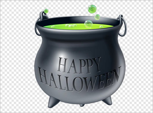 دانلود فایل png دیگ هالووین در حال جوشیدن
