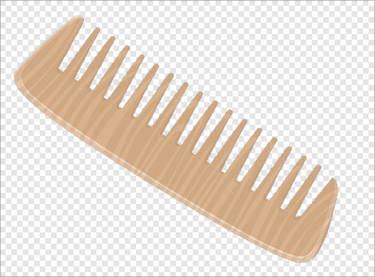 فایل دوربری شده شانه چوبی با فرمت png