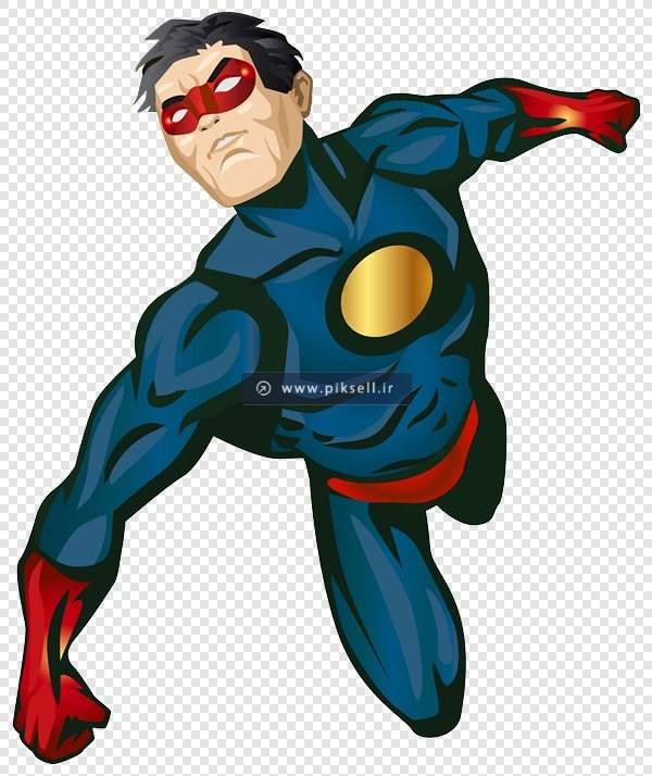 فایل png دوربری شده مرد قهرمان یا سوپرمن