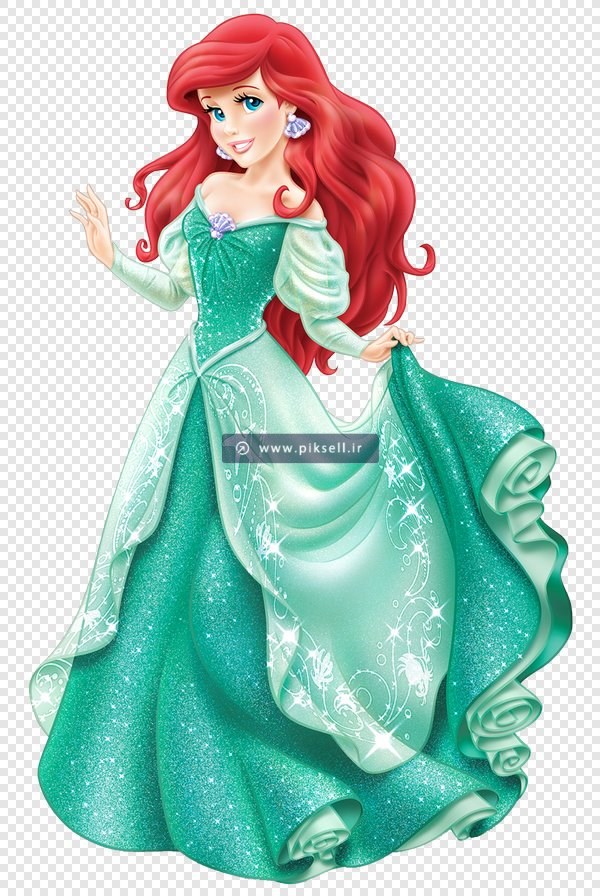 فایل png کاراکتر کارتونی دختر پرنسس و آریل