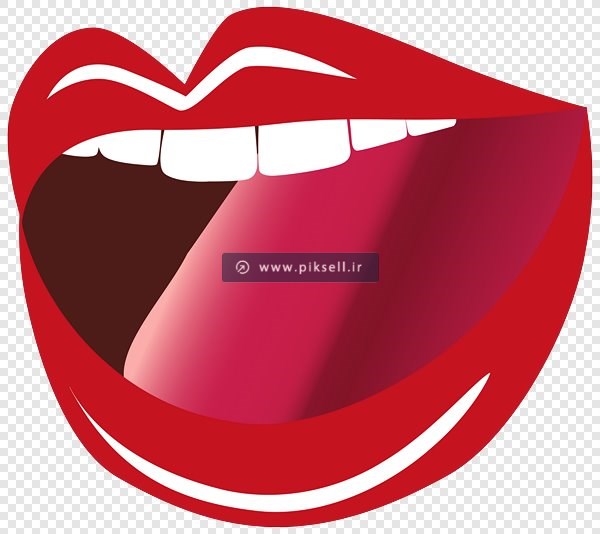 دانلود فایل png لب قرمز خندان بصورت دوربری شده