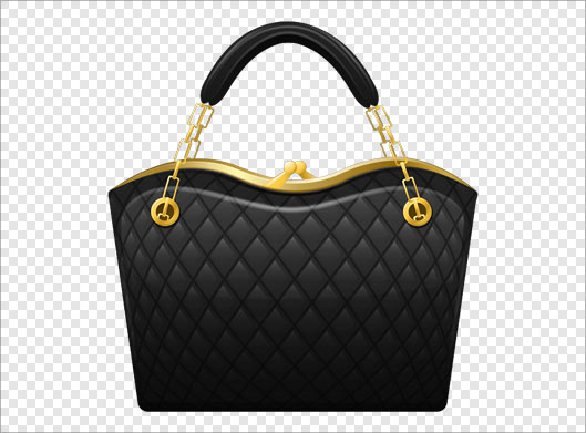 فایل png دوربری شده کیف زنانه سیاه