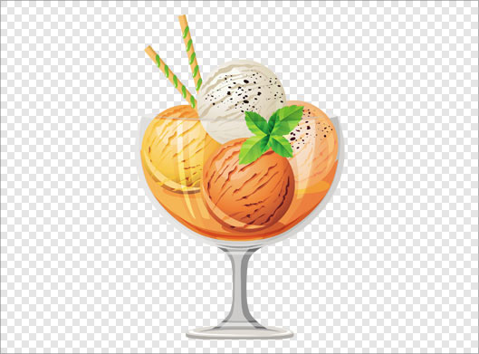 فایل png دوربری شده جام با بستنی های اسکوپی