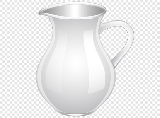 فایل دوربری شده پارچ سفید شیشه ای با فرمت png