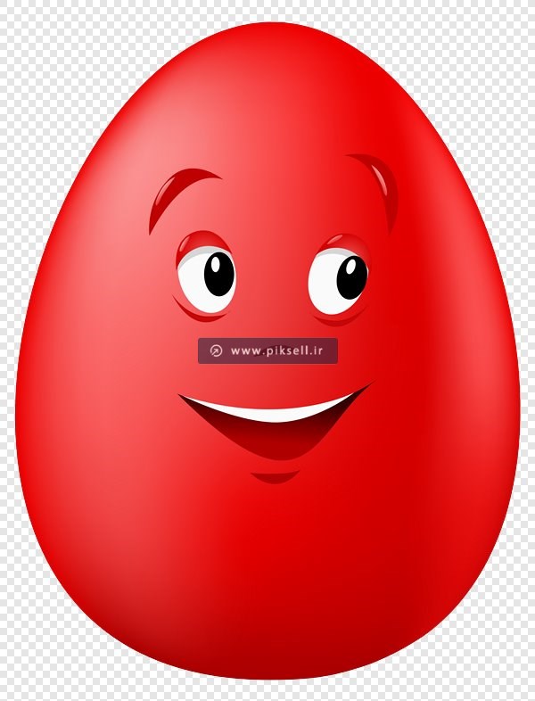 فایل png تخم مرغ قرمز بصورت دوربری شده