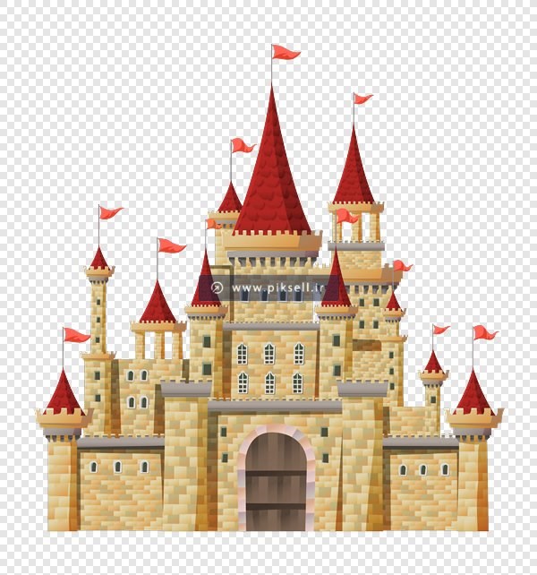 فایل png قلعه بزرگ بصورت کارتونی دوربری شده