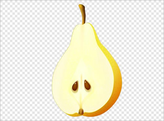 فایل دوربری شده گلابی قاچ شده با فرمت png