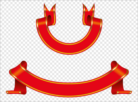 فایل png روبان های قرمز بصورت دوربری شده