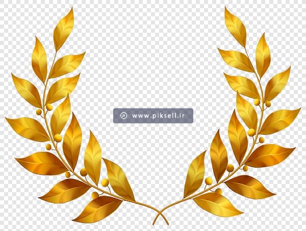 فایل png برگهای طلایی بصورت دوربری شده