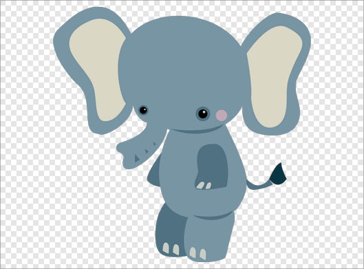 فایل دوربری شده فیل خاکستری با فرمت png