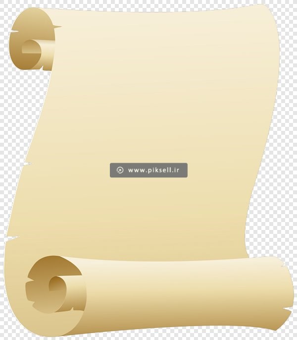 فایل png دوربری شده طومار کاغذی قدیمی