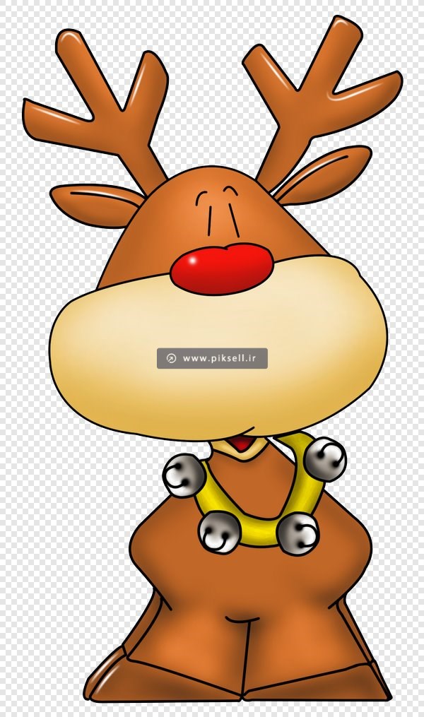 فایل PNG گوزن کارتونی بصورت ترانسپرنت