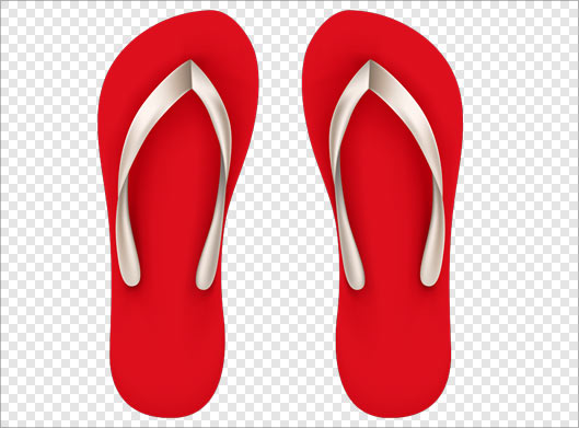 فایل png دمپایی انگشتی قرمز بصورت دوربری شده