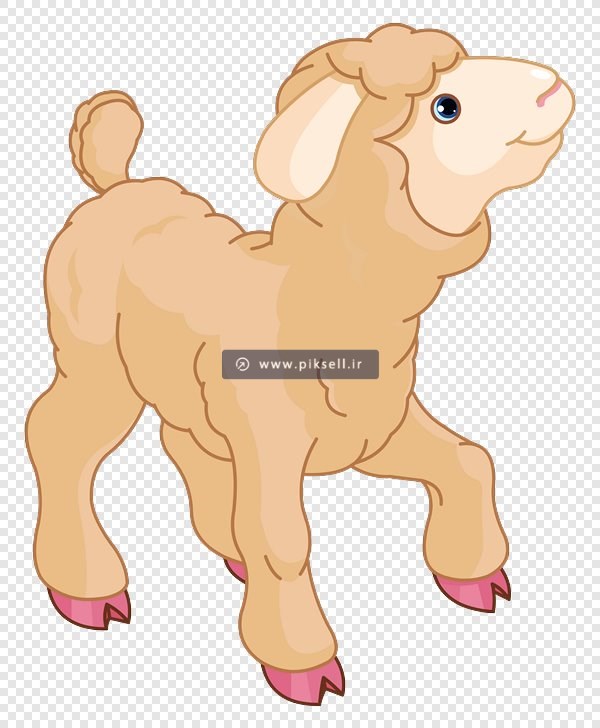 فایل png دوربری شده گوسفند قهوه ای بصورت ترانسپرنت