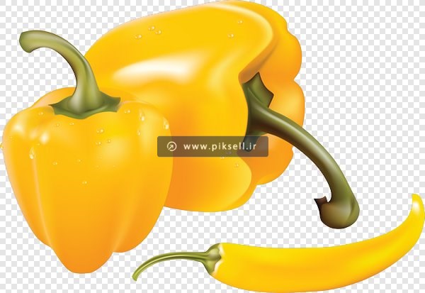 فایل Png دوربری شده فلفل های دلمه ای زرد رنگ