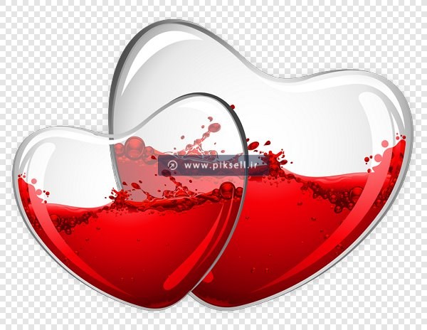 فایل png با طرح قلب های شیشه ای