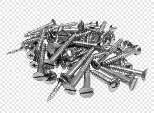 فایل Png پیچ های ریخته شده فلزی بصورت دوربری شده