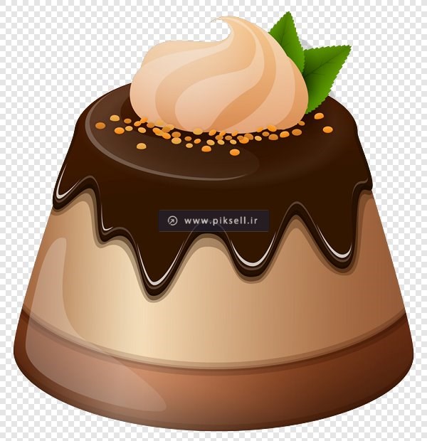 دانلود فایل png کیک کوچک شکلاتی