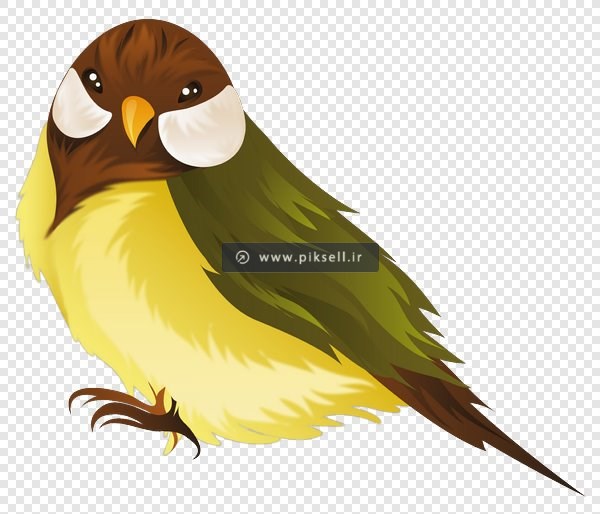 فایل دوربری شده کاراکتر کارتونی پرنده